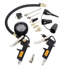 Tire Inflator with Gauge 100 PSI Air Blow Gun 1/4 NPT Tool Accessory 10 PCS