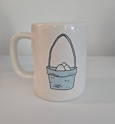 Rae Dunn Artisan Collection Magenta Peep Peep Easter Egg Basket Coffee Mug Cup