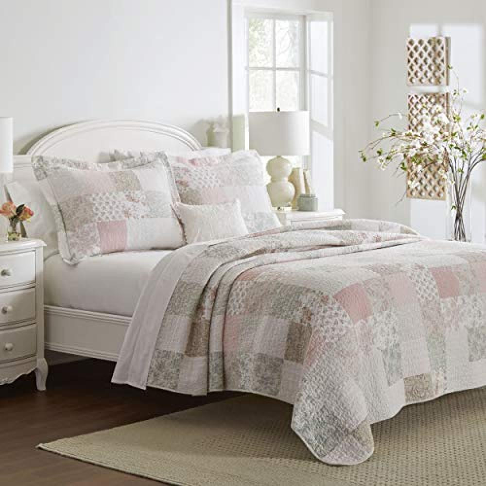 (TG. King) Laura Ashley Home Celina - Set di biancheria da letto reversibile, in