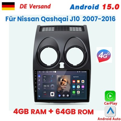 Für Nissan Qashqai J10 2007-2016 4+64GB 8-Core Carplay Android15.0 Autoradio GPS