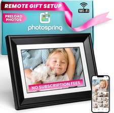 PhotoSpring  Classic Subscription Free 10in WiFi Digital Picture Frame  Send...