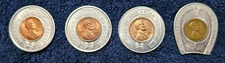 Vintage Lot of (4) Keep Me and Never Go Broke Lucky Pennies, Iowa