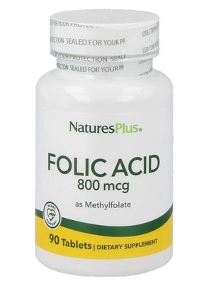 Natures Plus Folic Acid 800 mcg - 90 Tabletten (202,20 EUR/kg)