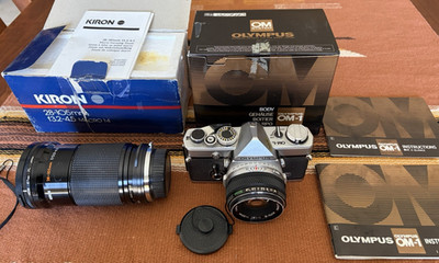OLYMPUS OM-10 SLR 35mm Film Camera + 50mm f/1.8 + 70-210 mm + 28-70 mm MACROs