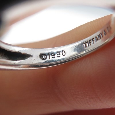 Tiffany & Co. 1990年製リング 925シルバー2個セット TIFFANY ティファニー リボンモチーフリング 指輪 1990年 925 シルバー