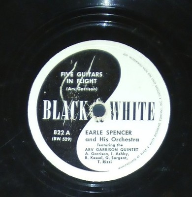 Earle Spencer Five Guitars In Flight/Gangbusters Black And White 822 G+