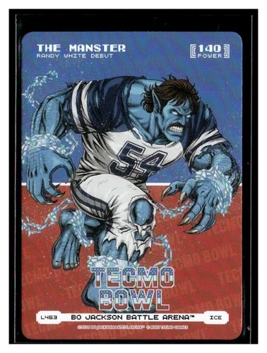 Bo Jackson Battle Arena Tecmo #L463 The Manster Randy White Logo Foil Ice