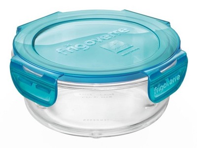 Bormioli Rocco Frigoverre Evolution Rund 14 cm Glasbehälter Transparente/Azzurro