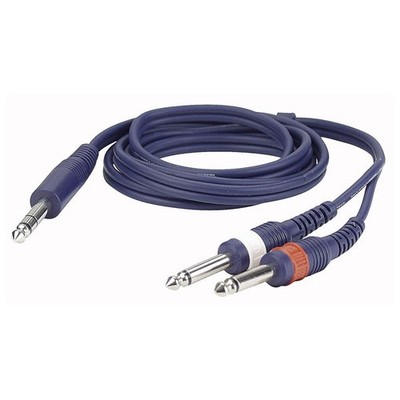 DAP Audio FL34 - Adapterkabel 2 x 6,3mm Klinke mono male / 6,3mm Klinke stereo m