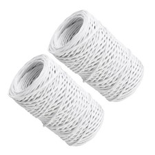 2 Rolls Floral Vine Wire - White Paper Wrapped Wire 164ft 1mm - Craft Band
