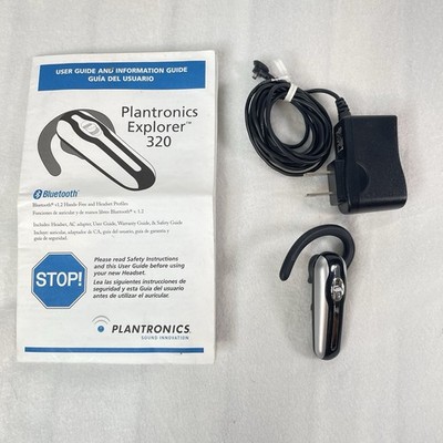 Plantronics Explorer 320 Black Ear-Hook Bluetooth Headset + Charger Tested