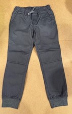Cat Jack Boys Jogger Pants Gray Double Layer Knee Stretch Size 5 NWT