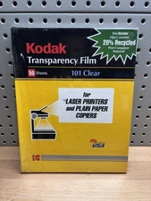 NEW Kodak Transparency Film 101 Clear for Copiers & Laser Printers 50 Sheets USA