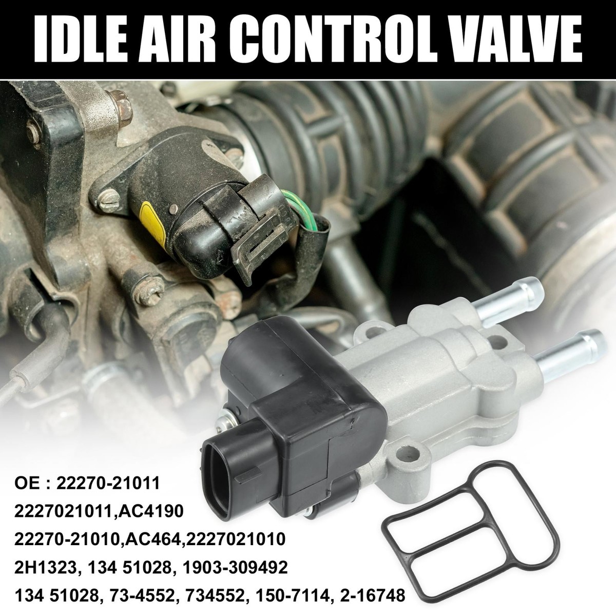 Idle Air Control Valve with Gasket 22270-21011 Replacement for