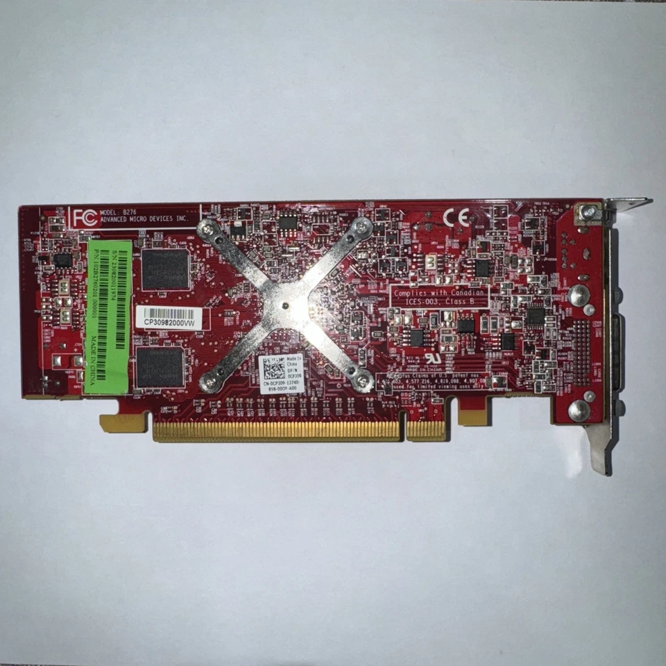 Dell ATI Radeon HD 3450 256MB Low Profile PCIe DMS-59 Video Card Y103D AMD B276 - Image 2 of 4