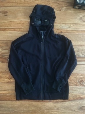 C.P. Company Men's Diagonal Raised Fleece Goggle Zip-Up Hooded Sweatshirt