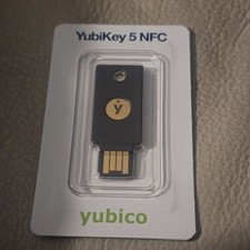 New Yubico YubiKey  5 NFC USB-A Hardware Security Key FIDO2 MFA Passkey  1x Pkg
