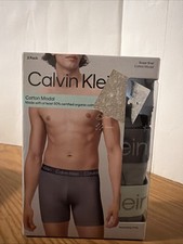 Calvin Klein Logo Boxer Brief 3 Pack Size Medium 32-34  Underwear Cotton Modal