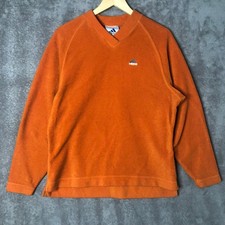Vintage 90s Adidas Fleece Pullover Sweatshirt Mens Large Orange Sweater