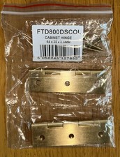 Cabinet Hinge Satin Brass 1 PAIR  - Carlisle Brass FTD800DSCOL