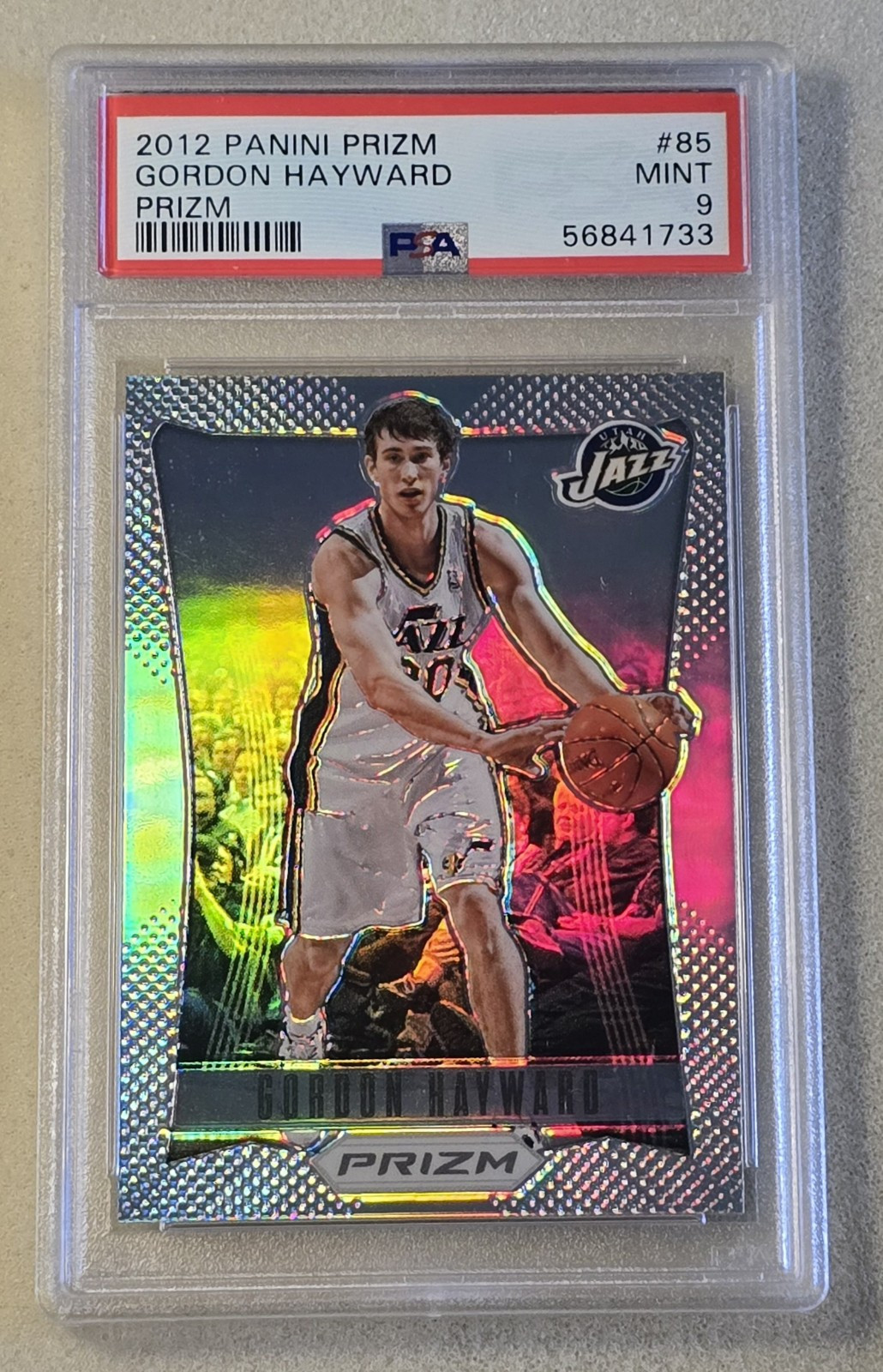 2012-13 Panini Prizm GORDON HAYWARD #85 Silver Prizm PSA 9 Mint Utah Jazz