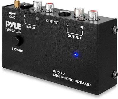 Pyle Output PP777 Phono-Plattenspieler-Vorverstärker Mini elektronischer Audio-Stereo-Phonograph