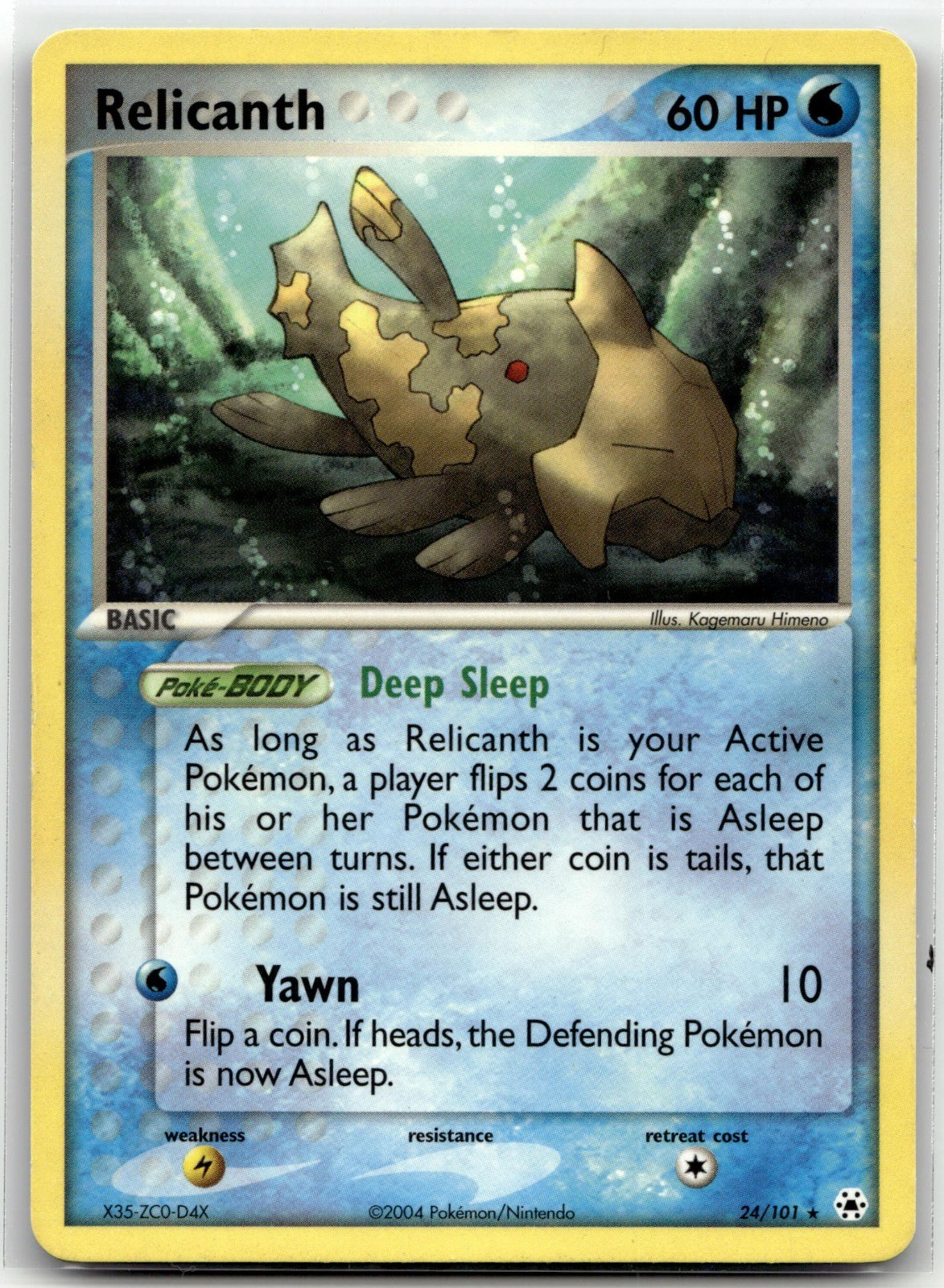 Relicanth Rare Hidden Legends 24/101 LP