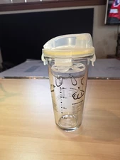 Glasslock Shaker Glass Dressing Cocktail Shaker Mixers Measurements 2-10 Oz