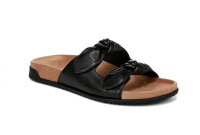 NEW Vionic Women's Elara Slide Sandal, Black Leather