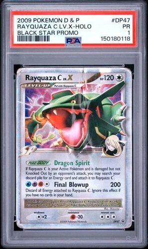 Rayquaza C LV.X Holo PSA 1 Diamond & Pearl Black Star Promo DP47 2009 Pokemon