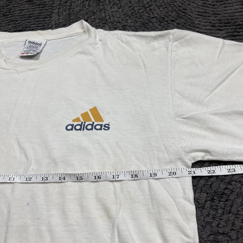 Vintage Adidas T-Shirt Men's M White Trefoil Logo Made in USA Soccer Graphic Tee by Adidas, $29.87 - Photo 4