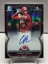 2023 BOWMAN CHROME CONNOR BURNS 1st BOWMAN BLACK AUTO #42/75