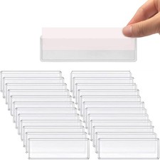 Label Holders Adhesive Shelf Tag Clear 1x4.1 apos; apos; 60pcs , Transparent