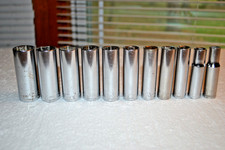 Craftsman Metric 38 Drive Deep Well 6 Point 9-19mm Sockets Made In Usa 11 Pcs