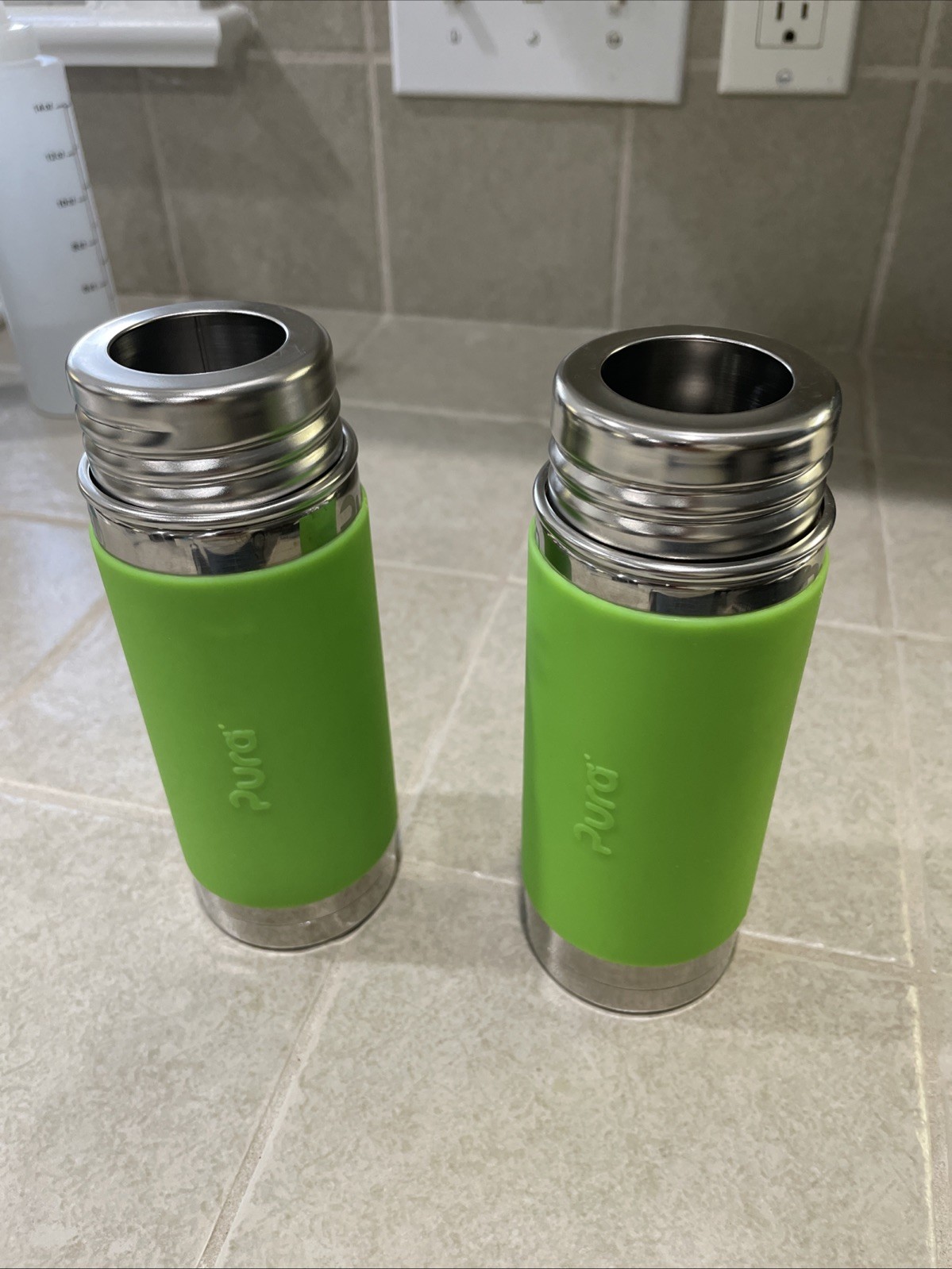 Pura Kiki Stainless Steel 7oz Insulated Infant Bottle Moss G