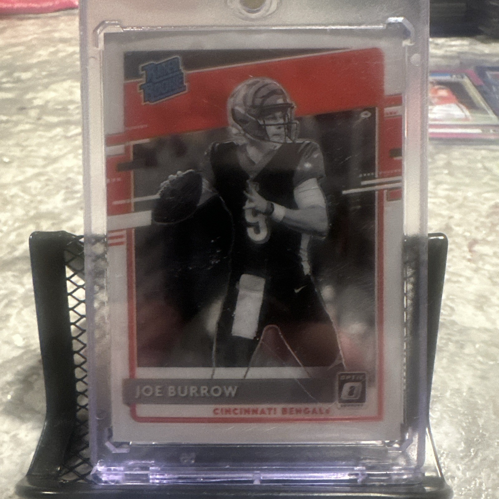 2020 DONRUSS OPTIC JOE BURROW RATED ROOKIE NEGATIVE VARIATION #301