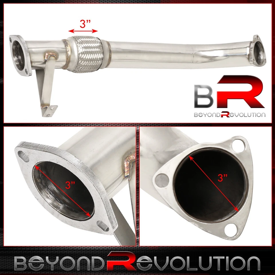 For 1989-1998 240SX S13 S14 SR20DET JDM 3" Turbo Exhaust Pipe + Bolts & Gaskets Foto 2 de 3
