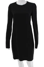 Narciso Rodriguez Womens Long Sleeves Sheath Dress Black Size EUR 40