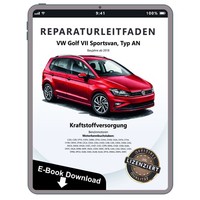 VW Golf 7 Sportsvan (18>) Kraftstoffversorgung Benzin Reparaturleitfaden Ebook