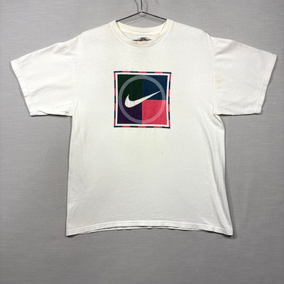 Vintage Nike Tennis T-Shirt Men Medium White Tag Court Distressed