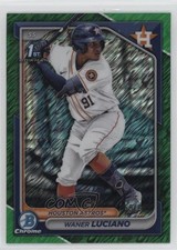 2024 Bowman Chrome Prospects Green Shimmer Refractor /99 Waner Luciano pe8