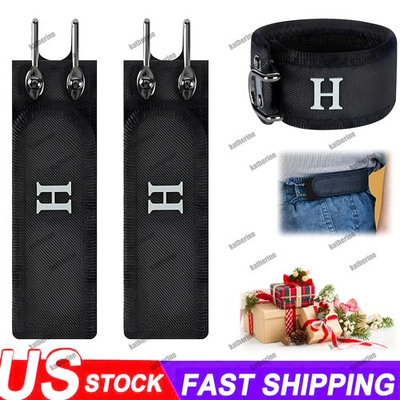 #ad Tactical Metal Hook Elastic Belt Buckle Less Invisible Waist Belt Closure US $16.99