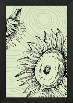 Sonnenblume Kunst Gerahmtes Wandbild Poster Leinwanddruck Bild