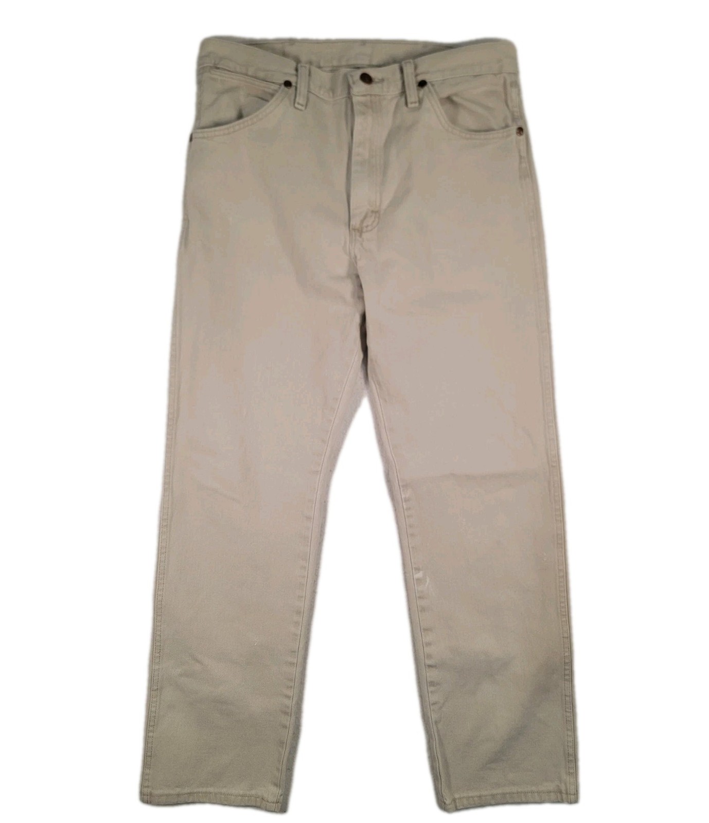 Tan Khaki Denim Mens 33x32 High Rise Western