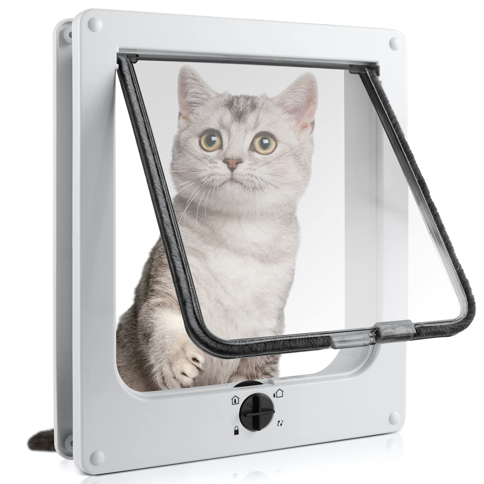 Chatière pour chat magnétique anti courant d'air à 4 voies universelle