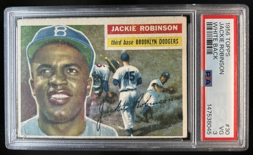 1956 Topps Jackie Robinson - #30a Dodgers PSA 3