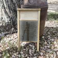Vintage Washboard Wood Tin One Sided Unbranded Rustic Primitive Home Decor