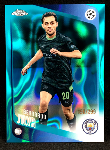 Bernardo Silva 2025-26 Topps Chrome UEFA Club Competitions UCC AQAU LAVA /299 @2