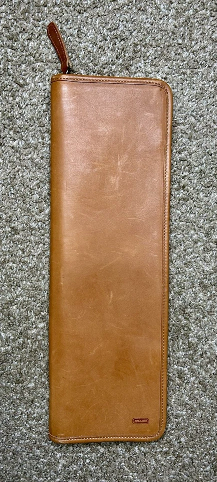 Coach Vintage Brown Leat Tie Case 90s Travel Clutch, 16in ( Tie Is Not Included) - Image 3 of 4