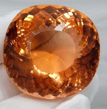 382 Ct Natural Imperial Topaz Cushion Cut Flawless VGTL Certified Gemstone